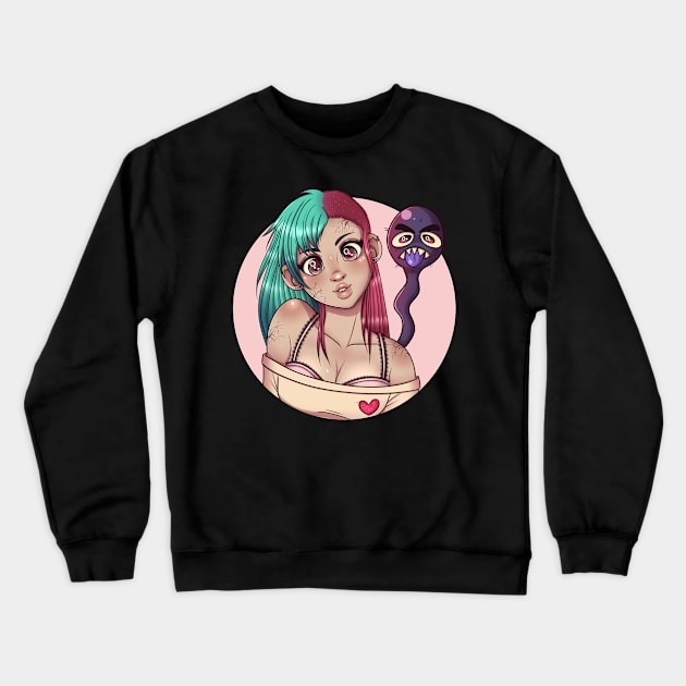 Parasite Girl Crewneck Sweatshirt by PeppermintKamz